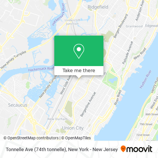 Tonnelle Ave (74th tonnelle) map
