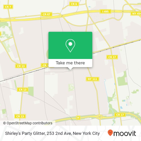 Mapa de Shirley's Party Glitter, 253 2nd Ave