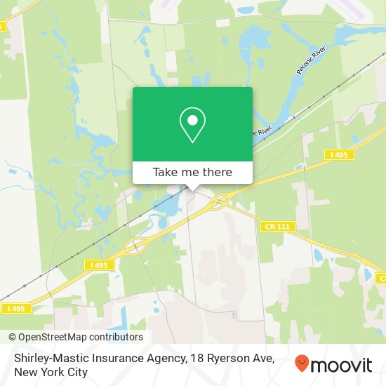 Mapa de Shirley-Mastic Insurance Agency, 18 Ryerson Ave
