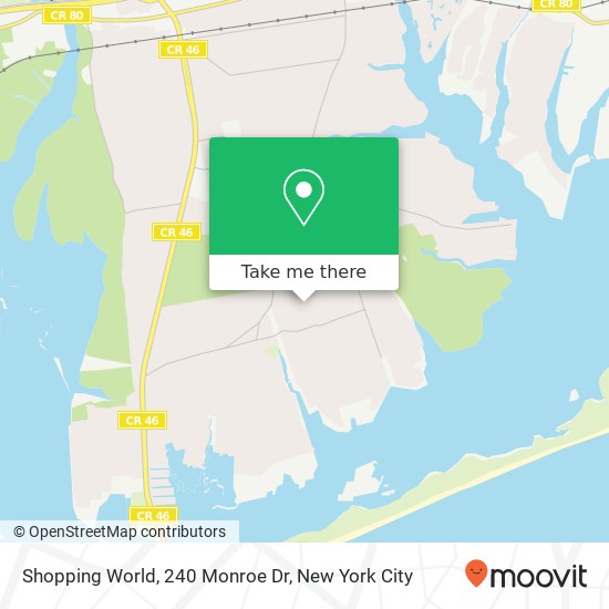 Mapa de Shopping World, 240 Monroe Dr
