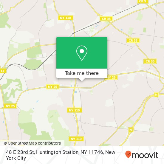 Mapa de 48 E 23rd St, Huntington Station, NY 11746