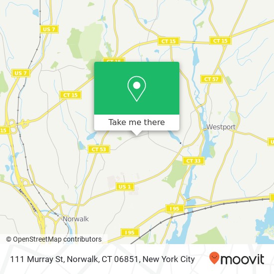 Mapa de 111 Murray St, Norwalk, CT 06851
