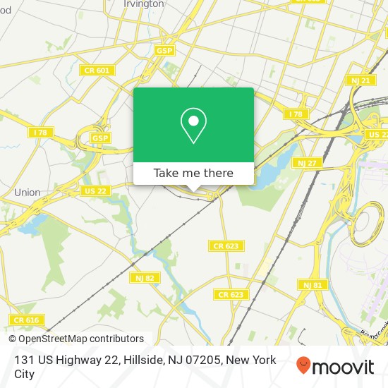 131 US Highway 22, Hillside, NJ 07205 map