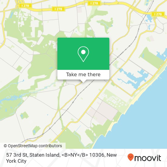 Mapa de 57 3rd St, Staten Island, <B>NY< / B> 10306