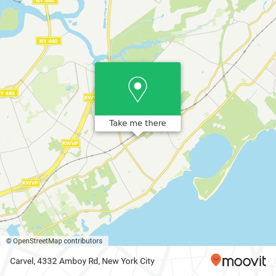 Mapa de Carvel, 4332 Amboy Rd