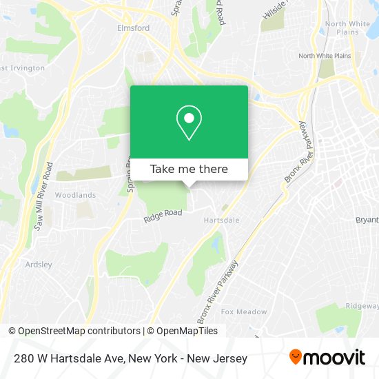 280 W Hartsdale Ave map