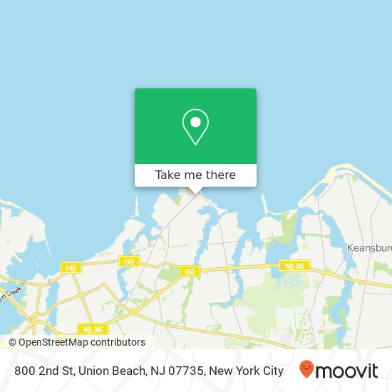 800 2nd St, Union Beach, NJ 07735 map