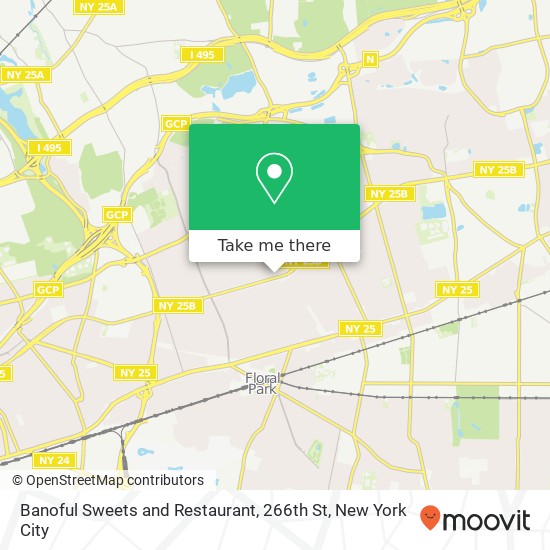 Banoful Sweets and Restaurant, 266th St map