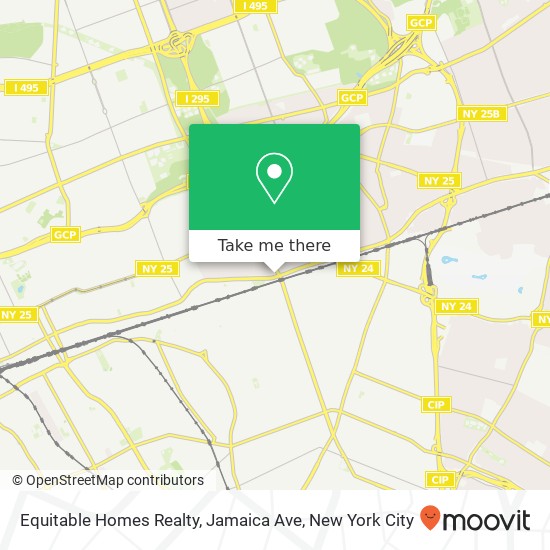 Mapa de Equitable Homes Realty, Jamaica Ave