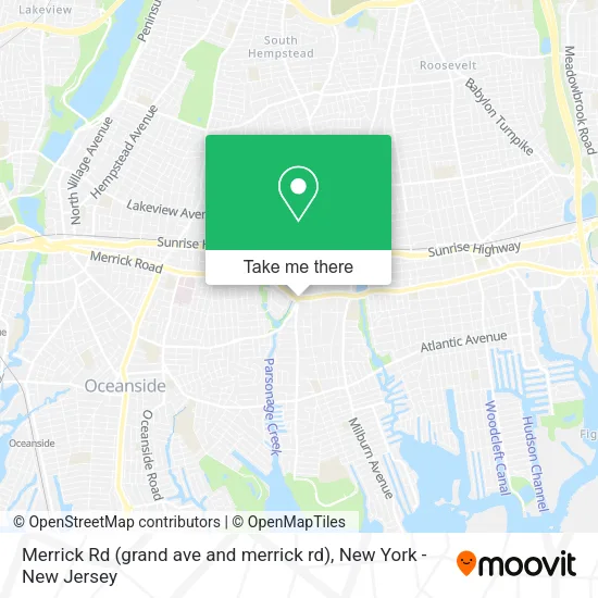 Merrick Rd (grand ave and merrick rd) map