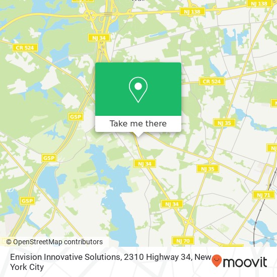 Mapa de Envision Innovative Solutions, 2310 Highway 34