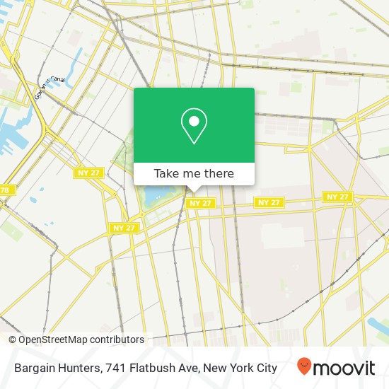 Mapa de Bargain Hunters, 741 Flatbush Ave