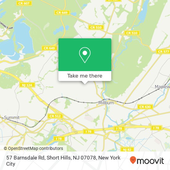 57 Barnsdale Rd, Short Hills, NJ 07078 map