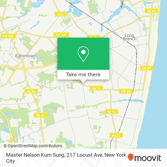 Master Nelson Kum Sung, 217 Locust Ave map