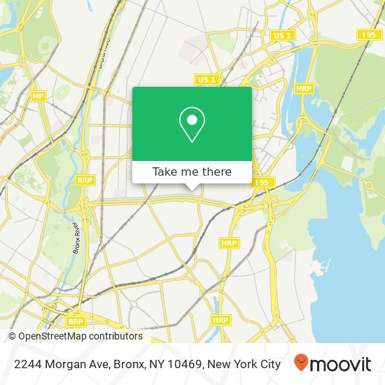 Mapa de 2244 Morgan Ave, Bronx, NY 10469