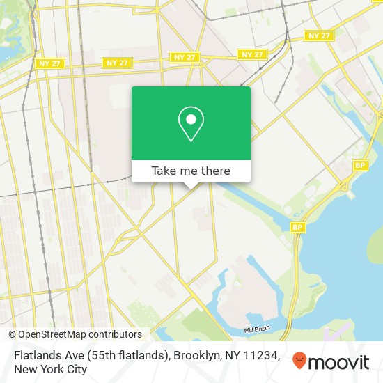 Mapa de Flatlands Ave (55th flatlands), Brooklyn, NY 11234