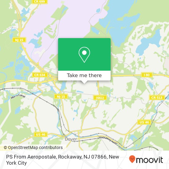 Mapa de PS From Aeropostale, Rockaway, NJ 07866