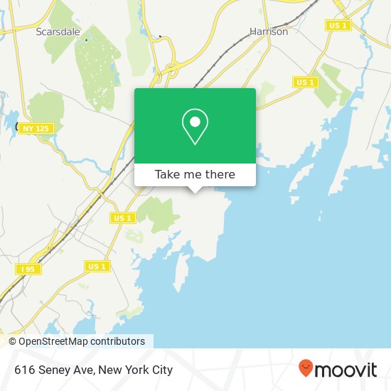 Mapa de 616 Seney Ave, Mamaroneck, NY 10543