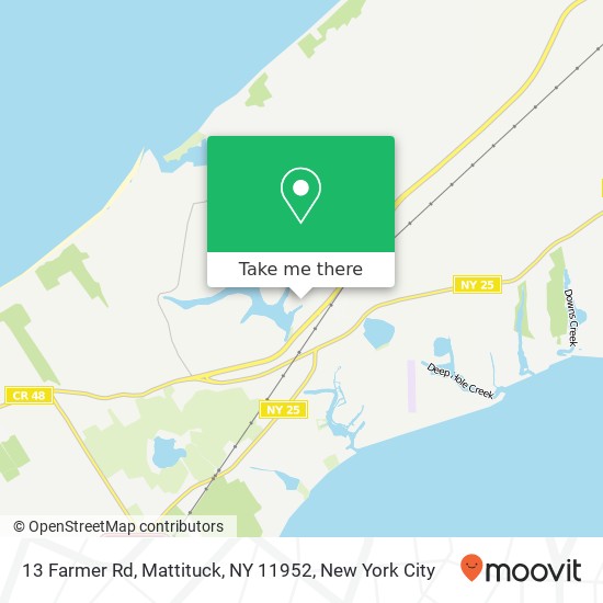 Mapa de 13 Farmer Rd, Mattituck, NY 11952