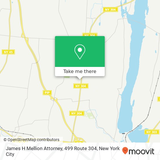 James H Mellion Attorney, 499 Route 304 map