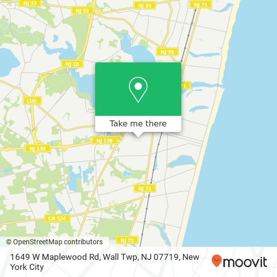 1649 W Maplewood Rd, Wall Twp, NJ 07719 map