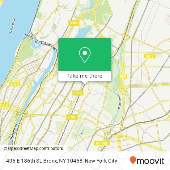 405 E 186th St, Bronx, NY 10458 map