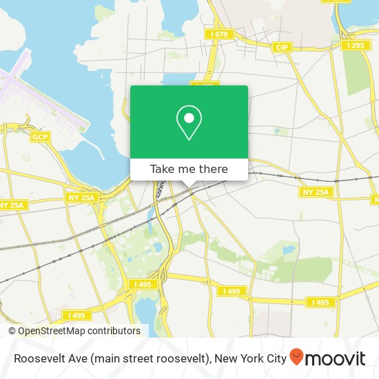 Mapa de Roosevelt Ave (main street roosevelt), Flushing, NY 11354