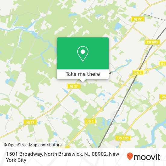 Mapa de 1501 Broadway, North Brunswick, NJ 08902