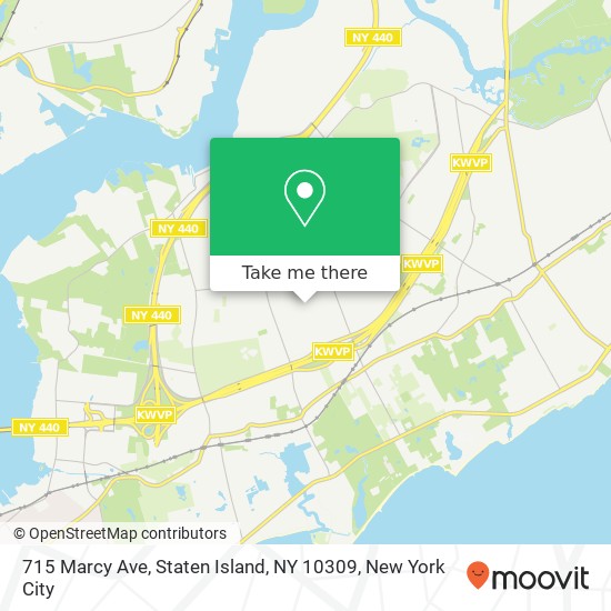 Mapa de 715 Marcy Ave, Staten Island, NY 10309
