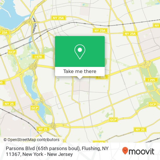 Parsons Blvd (65th parsons boul), Flushing, NY 11367 map