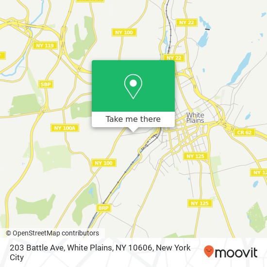 Mapa de 203 Battle Ave, White Plains, NY 10606