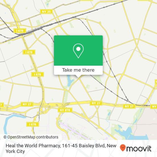 Heal the World Pharmacy, 161-45 Baisley Blvd map