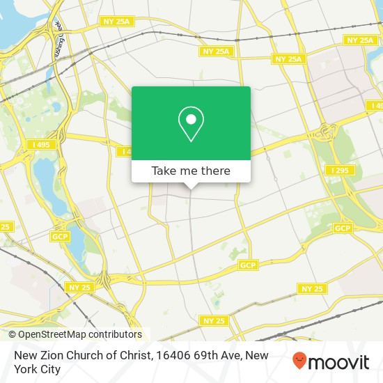 Mapa de New Zion Church of Christ, 16406 69th Ave