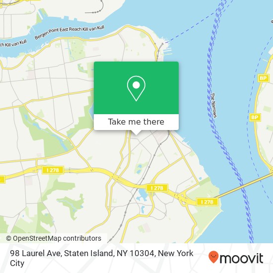 Mapa de 98 Laurel Ave, Staten Island, NY 10304