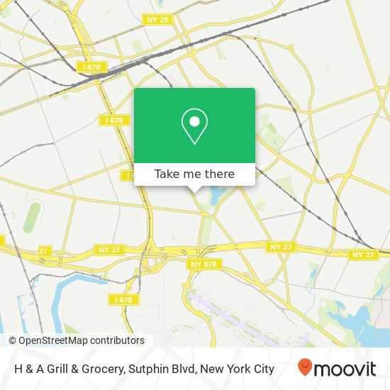Mapa de H & A Grill & Grocery, Sutphin Blvd