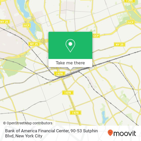 Mapa de Bank of America Financial Center, 90-53 Sutphin Blvd