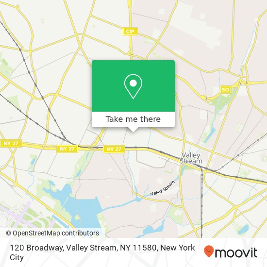 Mapa de 120 Broadway, Valley Stream, NY 11580