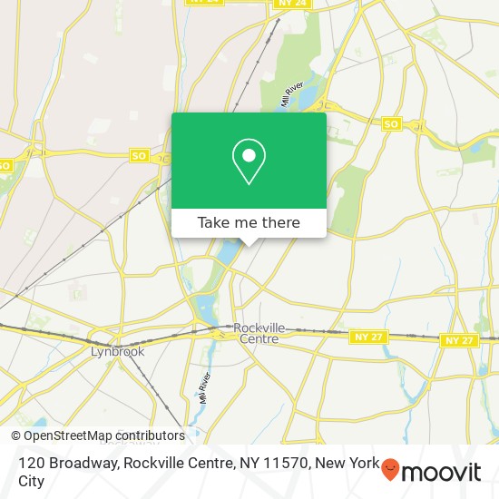 Mapa de 120 Broadway, Rockville Centre, NY 11570