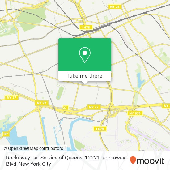 Mapa de Rockaway Car Service of Queens, 12221 Rockaway Blvd