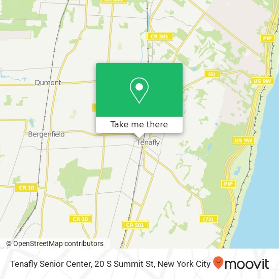 Mapa de Tenafly Senior Center, 20 S Summit St