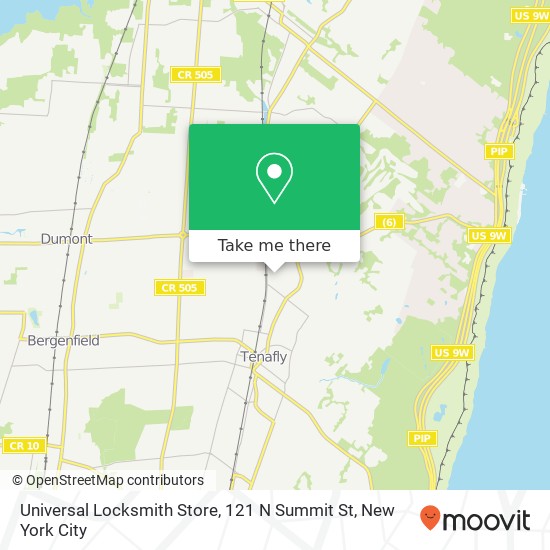 Mapa de Universal Locksmith Store, 121 N Summit St