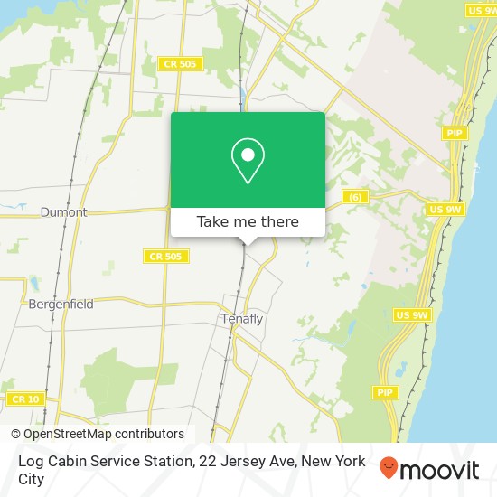 Mapa de Log Cabin Service Station, 22 Jersey Ave