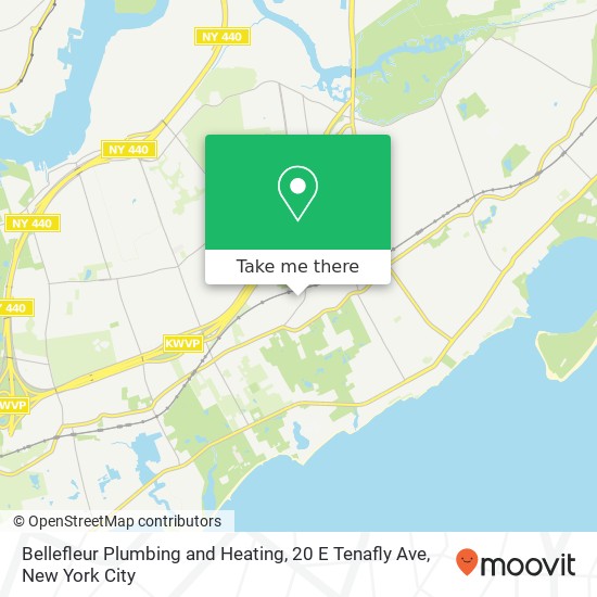 Mapa de Bellefleur Plumbing and Heating, 20 E Tenafly Ave