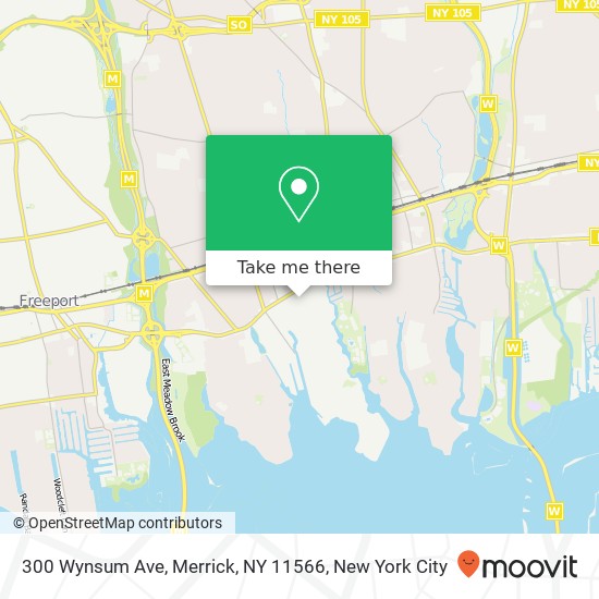 Mapa de 300 Wynsum Ave, Merrick, NY 11566