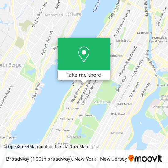 Broadway (100th broadway) map