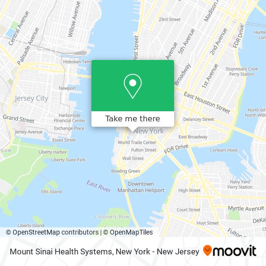 Mount Sinai Health Systems map