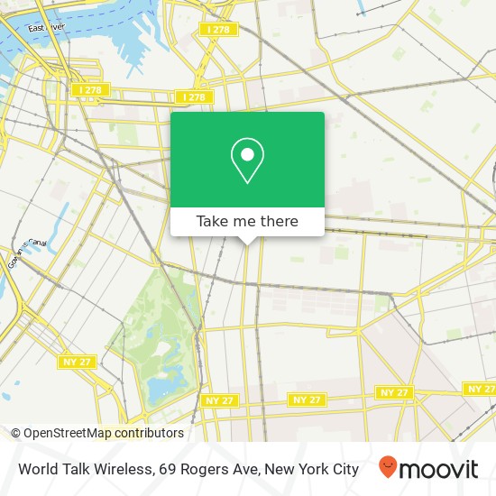 Mapa de World Talk Wireless, 69 Rogers Ave