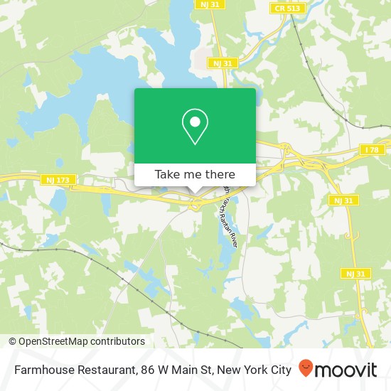 Mapa de Farmhouse Restaurant, 86 W Main St
