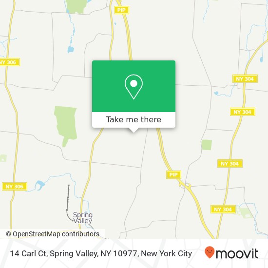 Mapa de 14 Carl Ct, Spring Valley, NY 10977