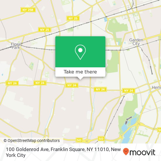 100 Goldenrod Ave, Franklin Square, NY 11010 map